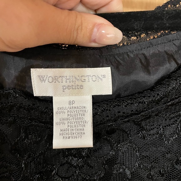 WORTHINGTON- Little black lace overlay dress - Picture 5 of 5